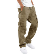 Comfortabele Cargo Broek met Relaxed Fit Men Pants Zavalori Beige Grijs S