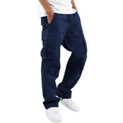 Comfortabele Cargo Broek met Relaxed Fit Men Pants Zavalori Marineblauw S