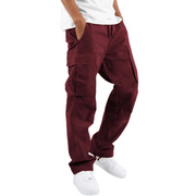 Comfortabele Cargo Broek met Relaxed Fit Men Pants Zavalori Rood S