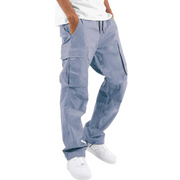 Comfortabele Cargo Broek met Relaxed Fit Men Pants Zavalori Lichtgrijs S