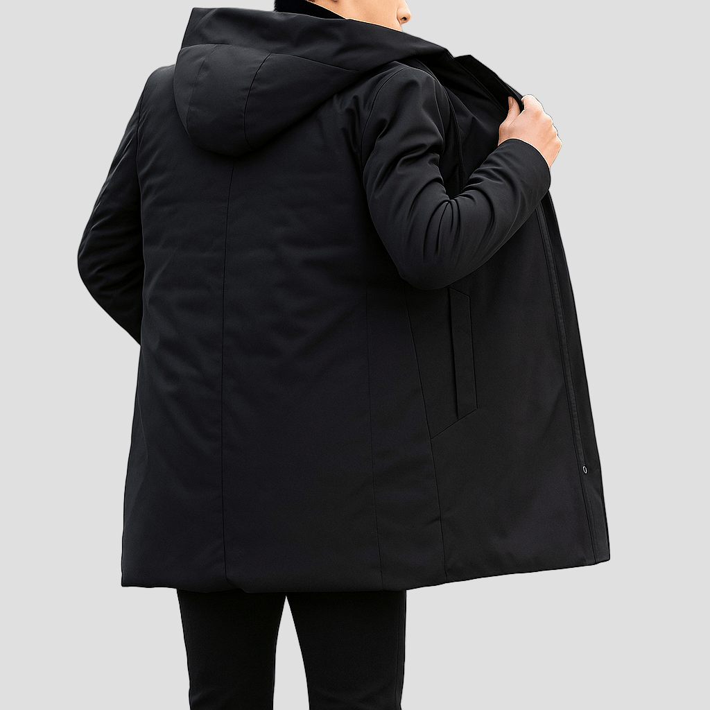 Waterdichte parka jas met capuchon