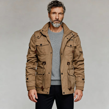 Winterjas met dikke pluche voering en afneembare capuchon