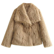 DEMI | Winterjas Faux Fur Dames Jacket Zavalori Beige XS