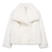 DEMI | Winterjas Faux Fur Dames Jacket Zavalori Wit XS