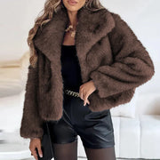 DEMI | Winterjas Faux Fur Dames Jacket Zavalori Bruin XS