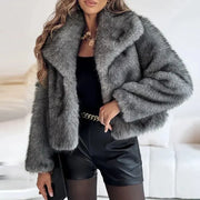 DEMI | Winterjas Faux Fur Dames Jacket Zavalori Donkergrijs XS