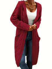 Taylor - Dames Zachte Cardigan Women's Cardigan Zavalori Donkerrood 8 (S)