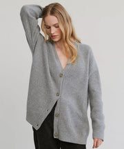 Grace - Stijlvolle Casual Wintercardigan Women's Cardigan Zavalori Grijs 6 (XS)
