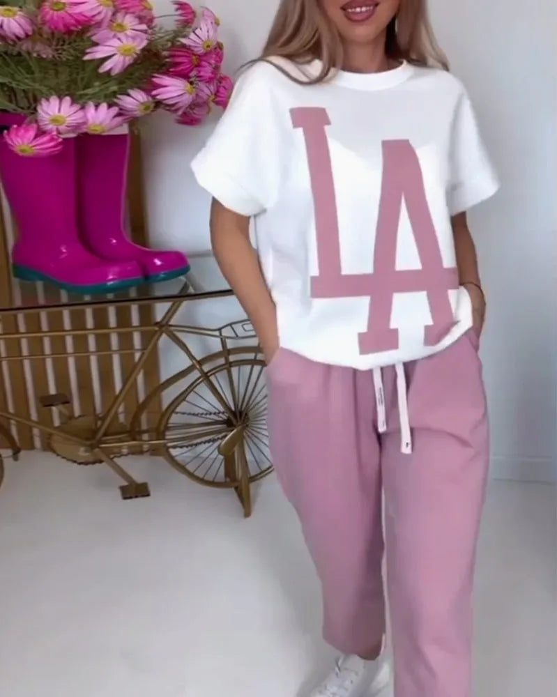 Two-piece set met korte mouwen