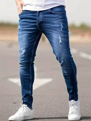 MELOV | Heren Slim Fit Jeans jeans men Zavalori Blauw XS