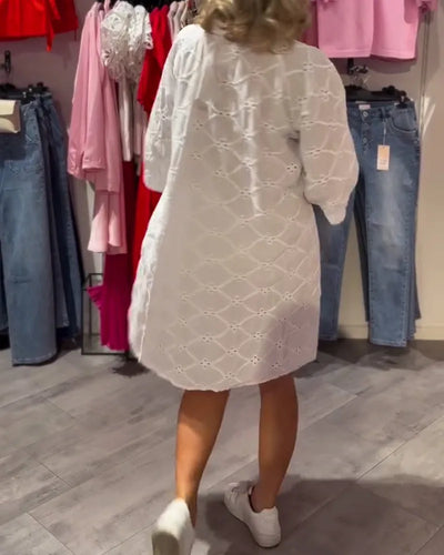 Overhemdjurk met Floral Cut-out