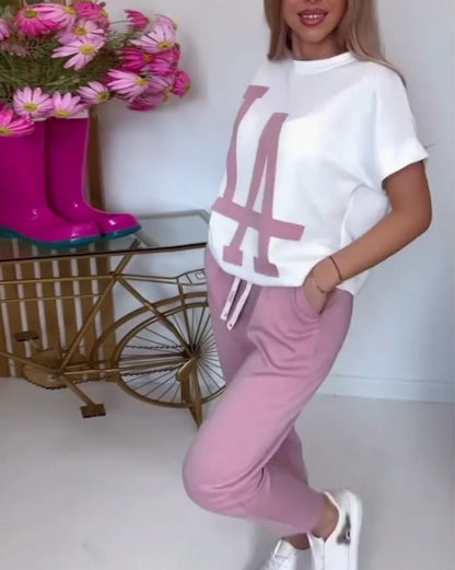 Two-piece set met korte mouwen