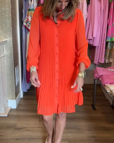 Overhemdjurk Mini met Plissé