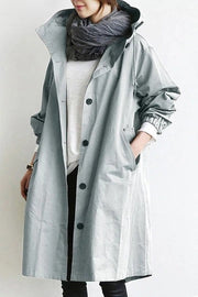 FAYE | Dames Trenchcoat - Waterdicht en Winddicht Coat Jacket Women Zavalori Lichtgrijs S