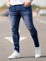 MELOV | Heren Slim Fit Jeans jeans men Zavalori Donker Blauw XS