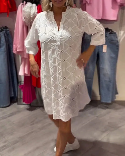 Overhemdjurk met Floral Cut-out