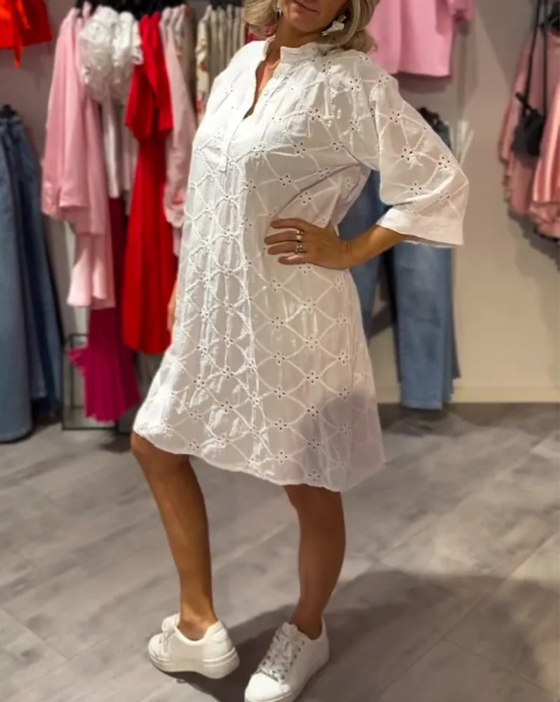 Overhemdjurk met Floral Cut-out