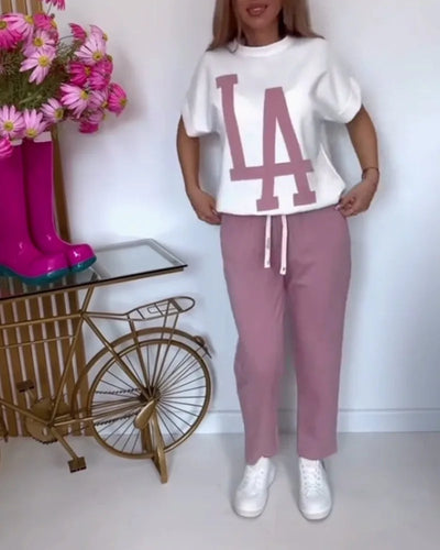 Two-piece set met korte mouwen