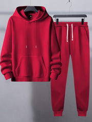 FINN - Herensweatpak | Hoodie & Joggingbroek Set Zavalori Rood S