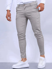 TOMMO - Slim Fit Chino Broek Heren Men Trousers Zavalori Lichtgrijs XS