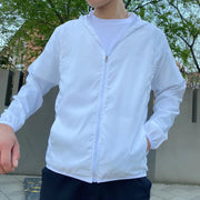 Erik | Heren Windjack met Capuchon en Ritssluiting Men Jackets Zavalori Wit S