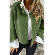CLOE - Tijdloze en Chic Korte Elegante Jas Women's Coat Zavalori Groen 8 (S)