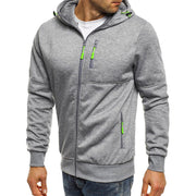 Tom | Heren Hoodie van Wol met Rits vest Zavalori Lichtgrijs M