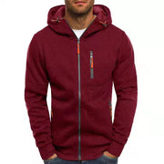 Tom | Heren Hoodie van Wol met Rits vest Zavalori Bordeaux M