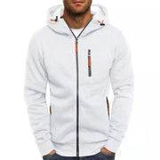 Tom | Heren Hoodie van Wol met Rits vest Zavalori Wit M