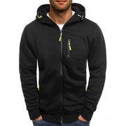 Tom | Heren Hoodie van Wol met Rits vest Zavalori Zwart M