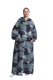 FLEECE - Hoodie Deken Voor De Koude Winterdagen Deken Hoodie winter (bestseller) Zavalori Beest Volwassen (180cm)