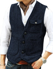 LEON | Heren Mouwloze Gilet Waistcoat Men Zavalori