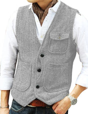 LEON | Heren Mouwloze Gilet Waistcoat Men Zavalori