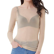 EMMA - Lange Mouwen Mesh Top bestseller2 Zavalori Crème S (32 -34)